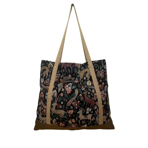 Karen Wells Designs Women’s Multicolor Tapestry With Animal Pattern Tote Bag - Picture 1 of 9